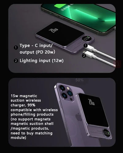 Slim Magnetic Wireless Power Bank