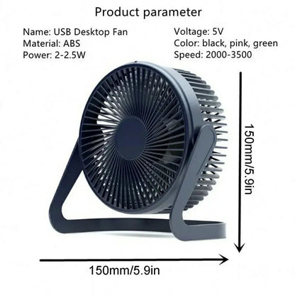 Tragbarer USB-Ventilator mit 360-Grad-Drehung: Leise und effizient!