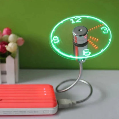 LED USB time fan